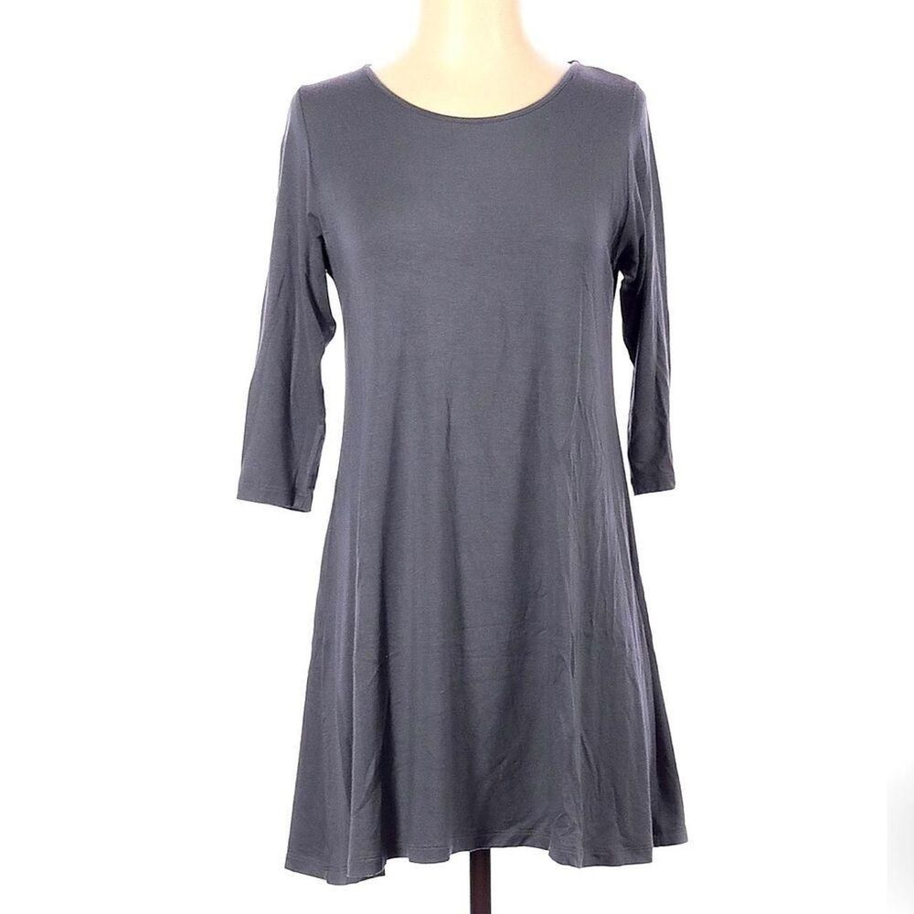 Bellamie 3/4 sleeve Women's Gray T-Shirt Dress